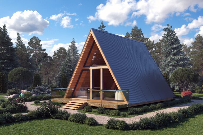 3d,Image,Of,A-frame,House