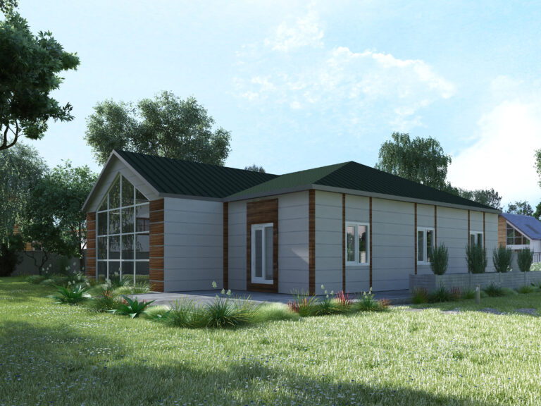 3d,Rendering,Of,Exterior,Steel,And,Prafabric,Building,Images